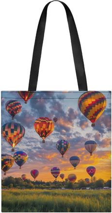 Generic Hot Air Balloons Tote Bag for Women Men Shoulder Bags Purses Pouch Handbags
