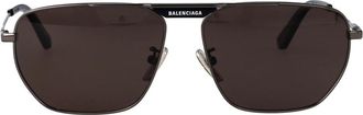 Balenciaga Stijlvolle zonnebril Bb 0298Sa - Heren - Zonnebrillen - Grijs - 61 MM - Accessoires