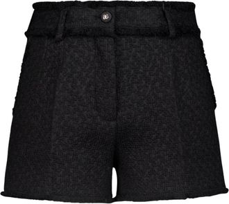 Dolce & Gabbana Dames, Korte broeken, Zwart, Maat: M Tweed