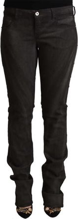 Costume National Zwarte Katoenen Skinny Broek - Dames - Slim Fit Broeken - Zwart - W32 - Katoen - Broeken