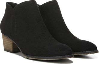 Life Stride Blake Boots Womens Black Perforated Block Heel Ankle Bootie ZAP511