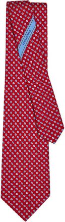 Ferragamo print silk tie - men - Silk/Acetate/Viscose - One Size - Red