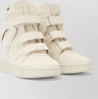 Isabel Marant leather wedge high-top sneakers