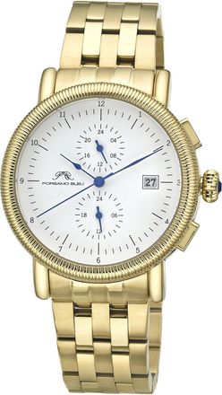 Porsamo Bleu Valor Multifunction Stainless Steel Gold Tone Mens Watch 1381BVAS