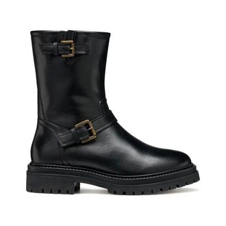 Geox Schoenen, Dames, Zwart, 37 EU, Leer, D Iridea