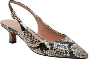 Linea Paolo Cecil Slingback Pointed Toe Kitten Heel Pump in Natural at Nordstrom Rack, Size 8