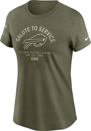 Nike Buffalo Bills Salute to Service Sideline Nike Womens NFL T-Shirt in Brown | NKAF2DHA24-PH3