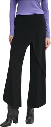 Joseph Ribkoff Formele Pantalon met Hoge Taille - Dames - Wijde Broeken - Zwart - XS - Polyester - Broeken