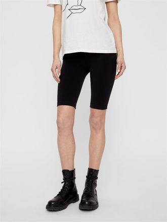 Pieces Radlerhose PIECES PCIMAGINE, Damen, Gr. L (XL), N-Gr, schwarz, Jersey, Obermaterial: 76% Polyamid, 24% Elasthan, unifarben, eng, Hosen Radlerhose, mit