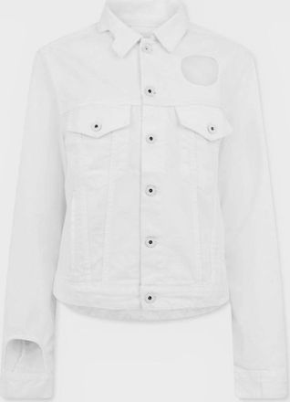 Off-white Womens Meteor Hole Jacket White - Size: 10/8