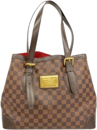 Louis Vuitton Pre-owned Tote Bags, female, Brown, Size: ONE SIZE Pre-owned Hampstead MM Tote Bag