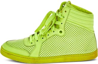 Gucci perforated high-top sneakers - Green