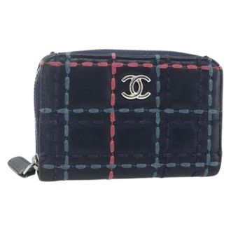 Chanel Pre-owned Wallets, female, Blue, Size: ONE SIZE Pre-owned Vintage Card Case