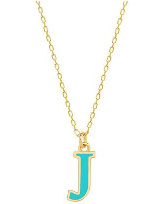Gabi Rielle Love In Bloom 14K Over Silver J Initial Necklace