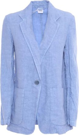 Aspesi Blazer con bottone singolo in lino - Blu