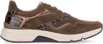 Gabor Rollingsoft Sneaker - Dames - Sneakers - Bruin - 39 1/2 EU - Su&egrave;de - Schoenen