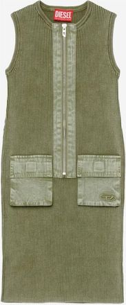 Diesel Knitted Dresses, female, Green, S, Dameryn Cotton Dress