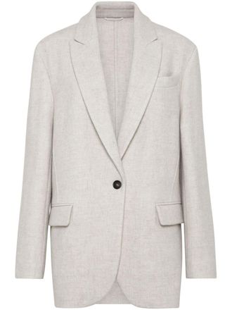 Brunello Cucinelli Verfraaide blazer - Wit