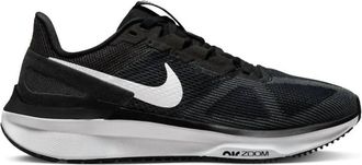 Nike Womens Structure 25 Running Shoes In Black/white/dark Smoke Grey