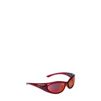 Balenciaga Sunglasses, unisex, Red, Size: ONE SIZE Sporty B Round AF Sunglasses