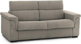 Dmora Dmora - Sof&aacute; Cama 3 Plazas Benedetto, Sof&aacute; Convertible Para Sal&oacute;n, Acolchado, Desenfundable, Calidad 100% Made In Italy, 225x95 H100 Cm, Gris Claro