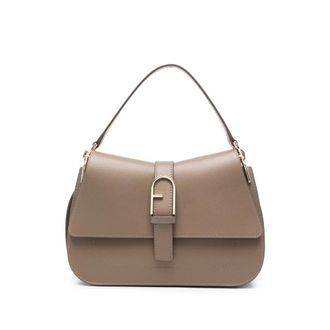 Furla Beige Flow Medium Satchel