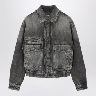 Versace Grey Denim Blouson Jacket