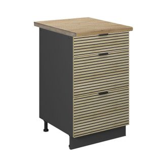 Vicco Mueble Bajo De Cocina Fame-line, Panel De Roble, 50 Cm, Et Roble