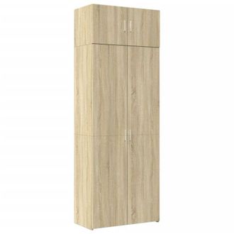vidaXL Storage Cabinet Sonoma Oak 80x42.5x225 cm Engineered Wood Vidaxl