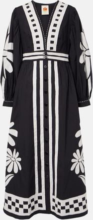 Farm Rio Nature printed cotton maxi dress