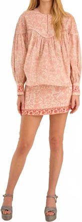 Hunter Bell Naya Long Voluminous Sleeves With Button Cuffs Top In Rosewater Floral