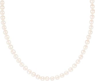 Splendid Pearls Silver 6-7Mm Pearl Necklace