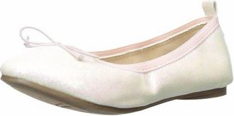 Kenneth Cole Womens Copy Tap Ballet Flat In White Shimmer