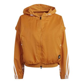 adidas (WMNS) adidas Sportswear Future Icons 3-Stripes Woven Hooded Track Top Asia Sizing Orange HA0813