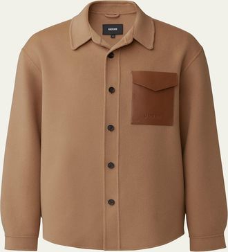 Mackage Mens Emmanuel Double-Face Wool Overshirt