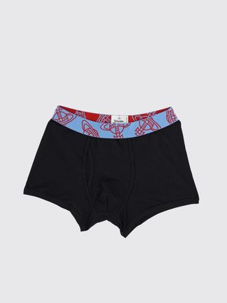 Vivienne Westwood Boxer in cotone stretch con fascia elastica logata Orb