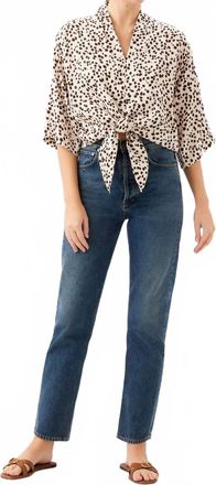 Fifteen Twenty Womens Bernice Tie Front Blouse In Print