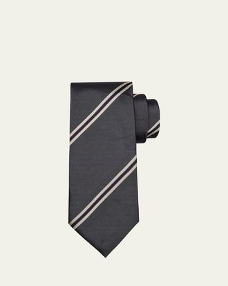 Brunello Cucinelli Mens Striped Neck Tie