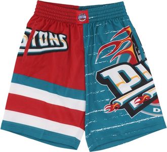 Mitchell & Ness Detroit Pistons Basketbalshorts - Heren - Fitness - Veelkleurig - XL - Polyester - Fitness