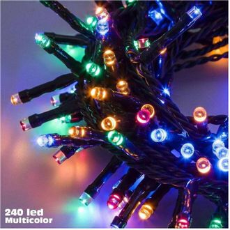 Trade Shop Trade Shop - Catena Luminosa Led Luminosa Metri 240 Led Multicolor Con 7 Gioke Luce