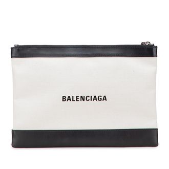 Balenciaga Canvas Ritssluitzak met Leren Rand