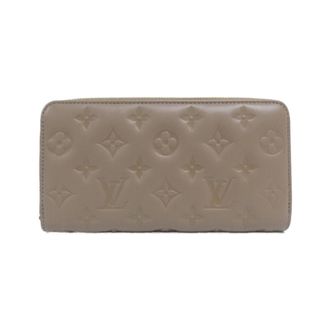 Louis Vuitton Brown Taupe Leather Long Wallet (Bi-Fold) (Pre-Owned)