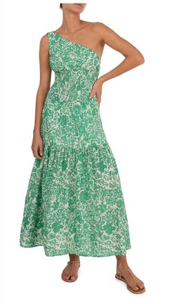 Peony Vacation Midi Dress In Clover