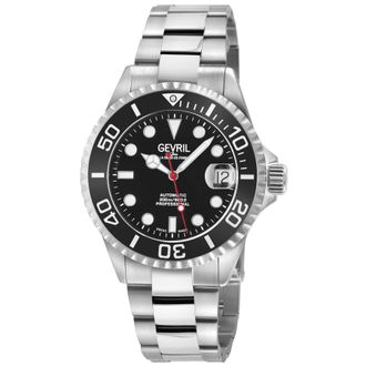 Gevril Group Wall Street Automatic Black Dial Mens Watch 4760B