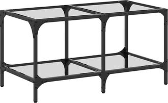 vidaXL Mesa De Centro Superficie De Vidrio Acero 78,5x40x40 Cm Vidaxl