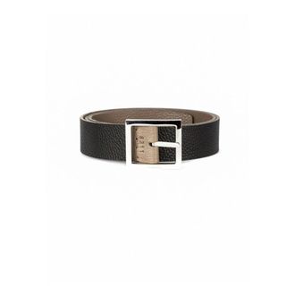 Orciani Accessoires, Heren, Zwart, 105 CM, Leer, Reversible Hammered Leather Belt