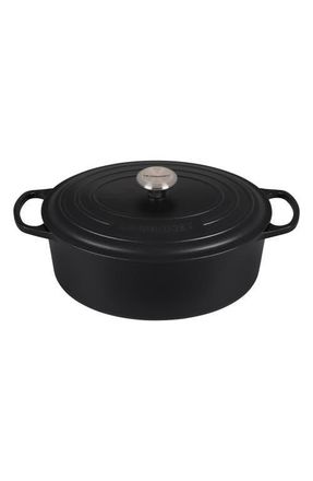 LE CREUSET Signature 6.75-Quart Oval Enamel Cast Iron French/Dutch Oven with Lid in Licorice at Nordstrom