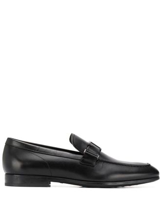 Tod's T logo leather loafers - men - Calf Leather/Calf Leather/Rubber - 8.5 - Black