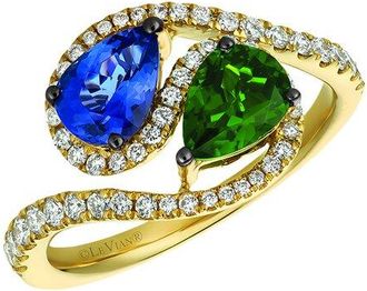 Le Vian 14K 1.60 Ct. Tw. Diamond & Chrome Diopside Ring