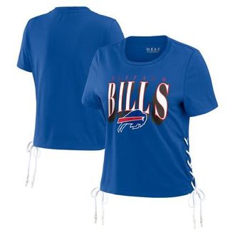 WEAR by Erin Andrews Womens WEAR by Erin Andrews Royal Buffalo Bills Lace Up Side Modest Cropped T-Shirt at Nordstrom, Size Small